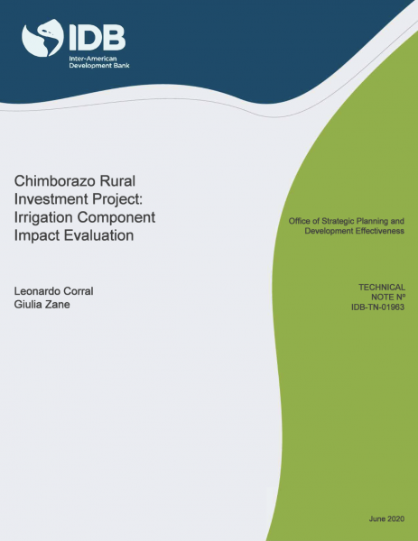 Chimborazo Rural Investment Project: Irrigation Component Impact Evaluation
