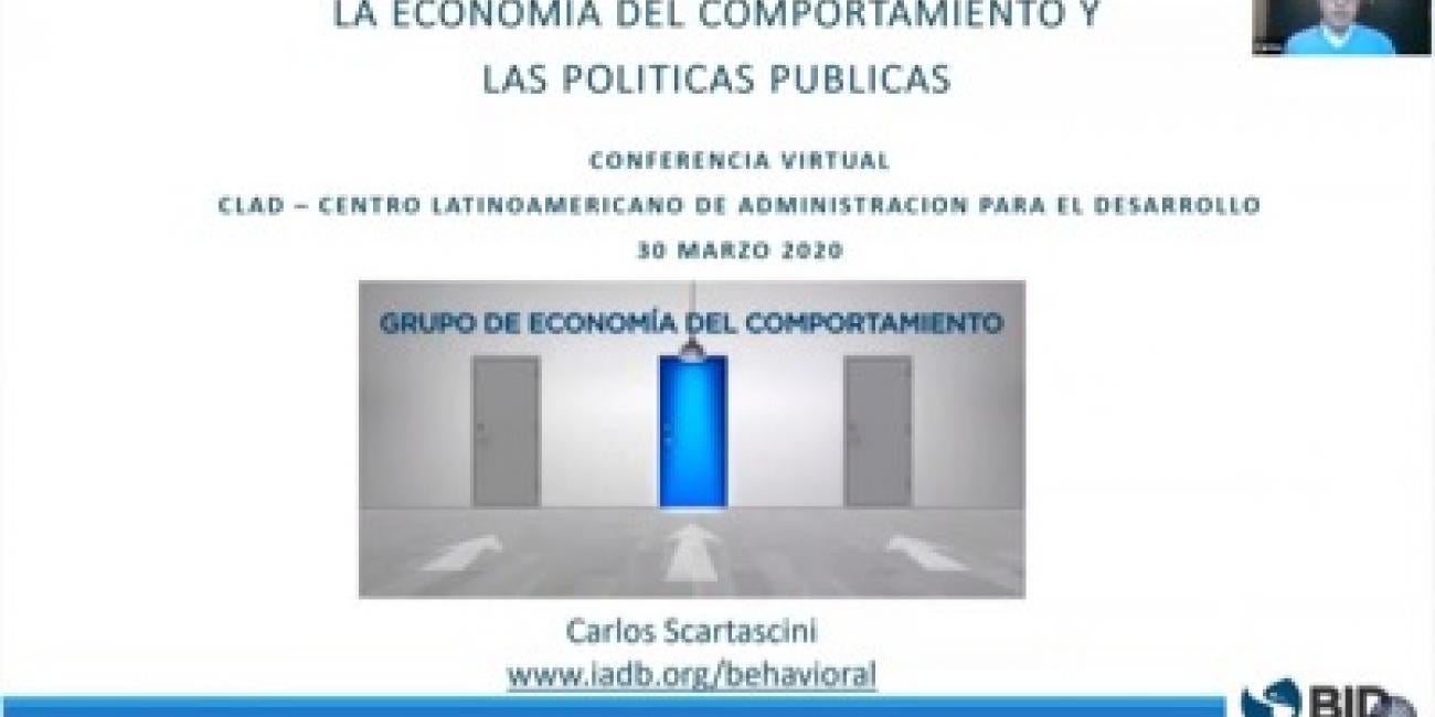 #WebinarCLAD Economía del comportamiento y políticas públicas